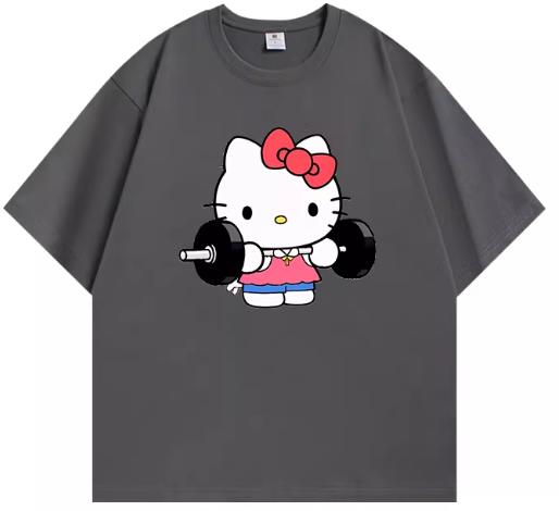 

2026 Sanrio Hello Kitty Women s T Shirt Casual Shortsleeve Roundneck Hotselling Top Versatile T Shirt Clothing S