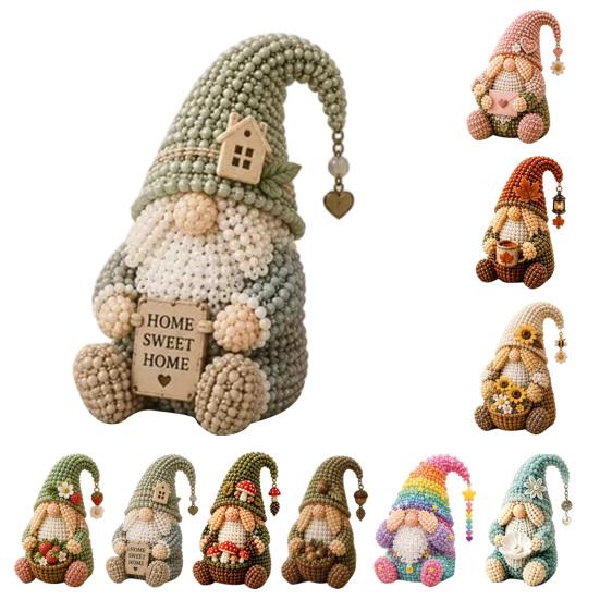 Kit de Manualidades de Cuentas de Gnomo, Kit DIY de Gnomo de Cuentas Diminutas, Lindo Kit de Arte de Gnomo con Cuentas para Adultos Adolescentes Decoración Única para el Hogar Regalo Hecho a Mano