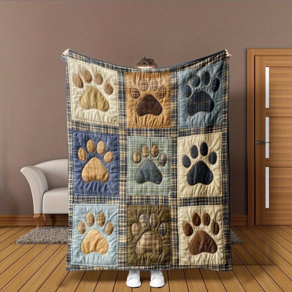 Cartoon Pattern Reversible Blanket Ultra Soft Plush Blanket  for Bed Sofa Couch