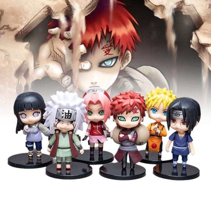 6pcs Character Naruto Pvc Toy Model Desktop Decoration Child Christmas Gift