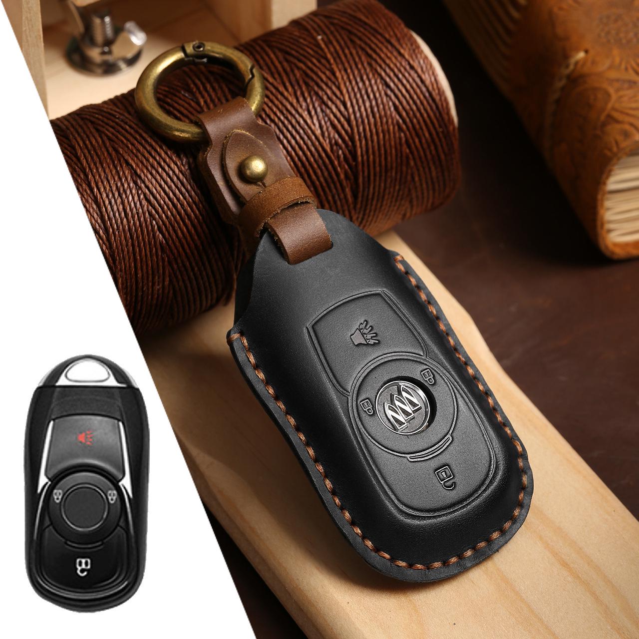 

Подходящий чехол для ключей из натуральной кожи для Buick Excelle, Verano, Envision, Regal - Полное покрытие