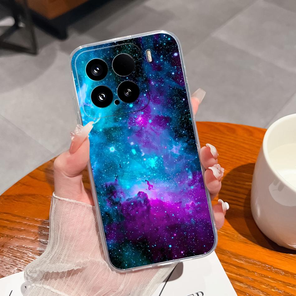 Leisure Flower Case For Xiaomi 15 Pro Clear Phone Bags Colourful Soft Back Cover For Xiaomi15 15Pro Silicone Anti Drop Housing