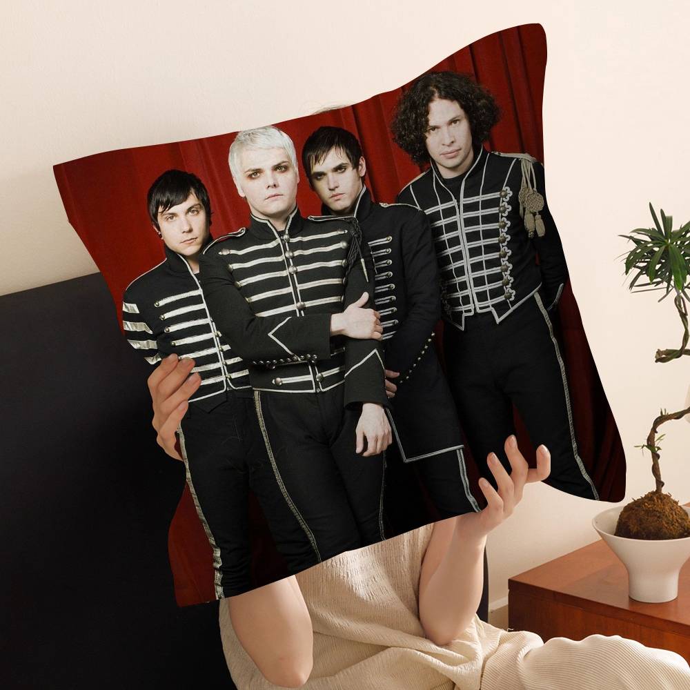 My Chemical Romance Rock Band Pillow Gift Home Office Decoration Bedroom Sofa Car Cushion Cover case 45x45