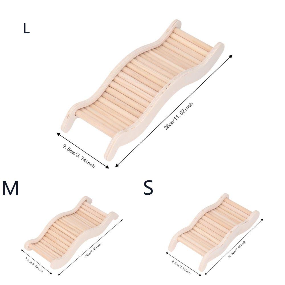 Wood Wooden Hamster Bridge Easy Installation Hamster Interactive Toy Pet Cage Accessories