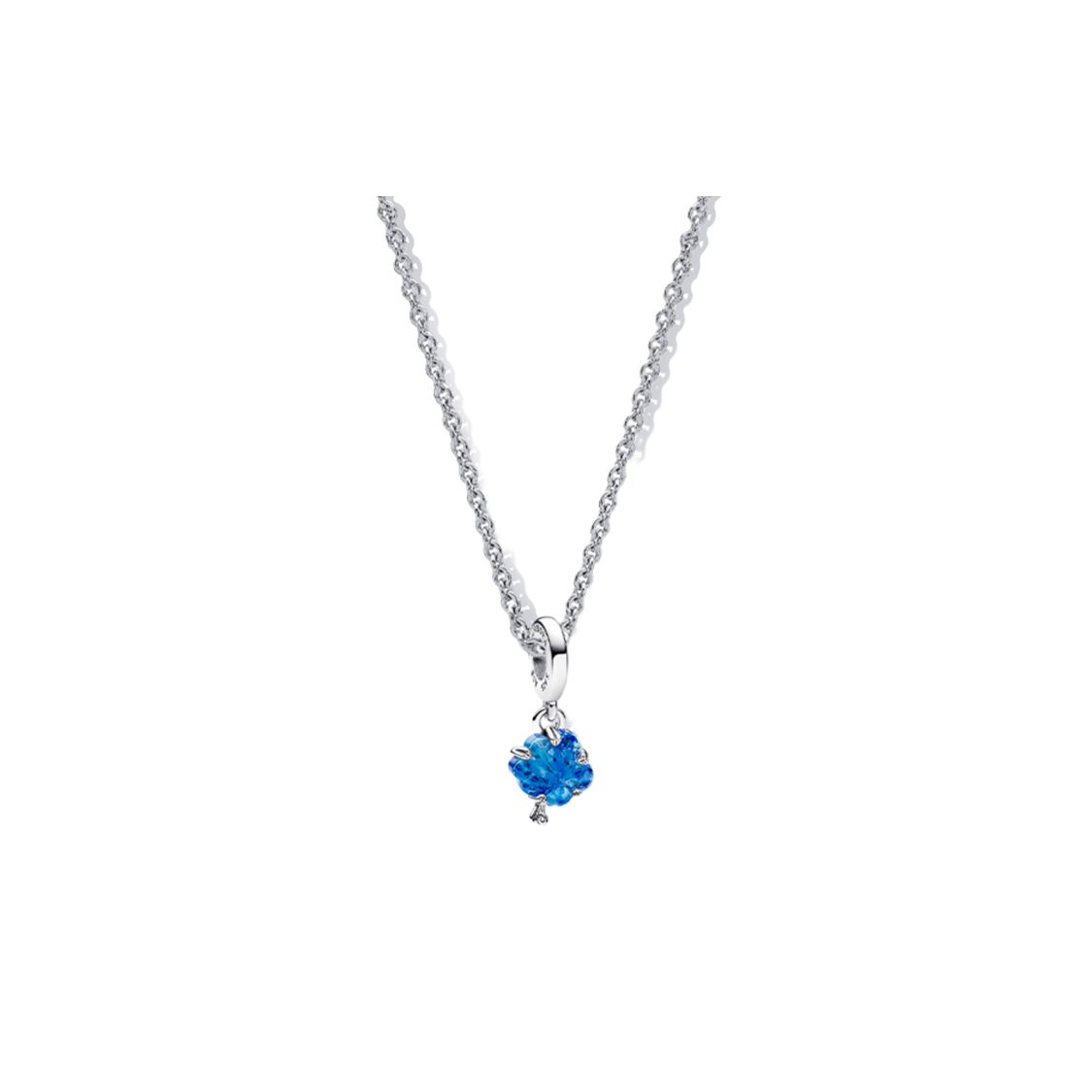 Pandora Blue Glass Family Tree Necklace Set Women necklaces Silver ZT2669 Box