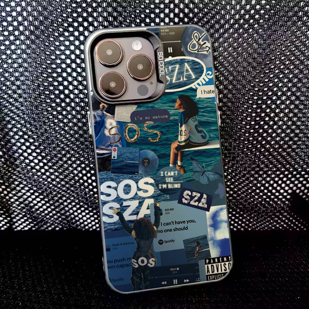 

Singer S-SZA lana Phone Case For iPhone 16,15,14,13,12,11,8,7,Pro,Max,Plus,Mini,XS,SE Anti Fall Black Matte Hard iPhone17