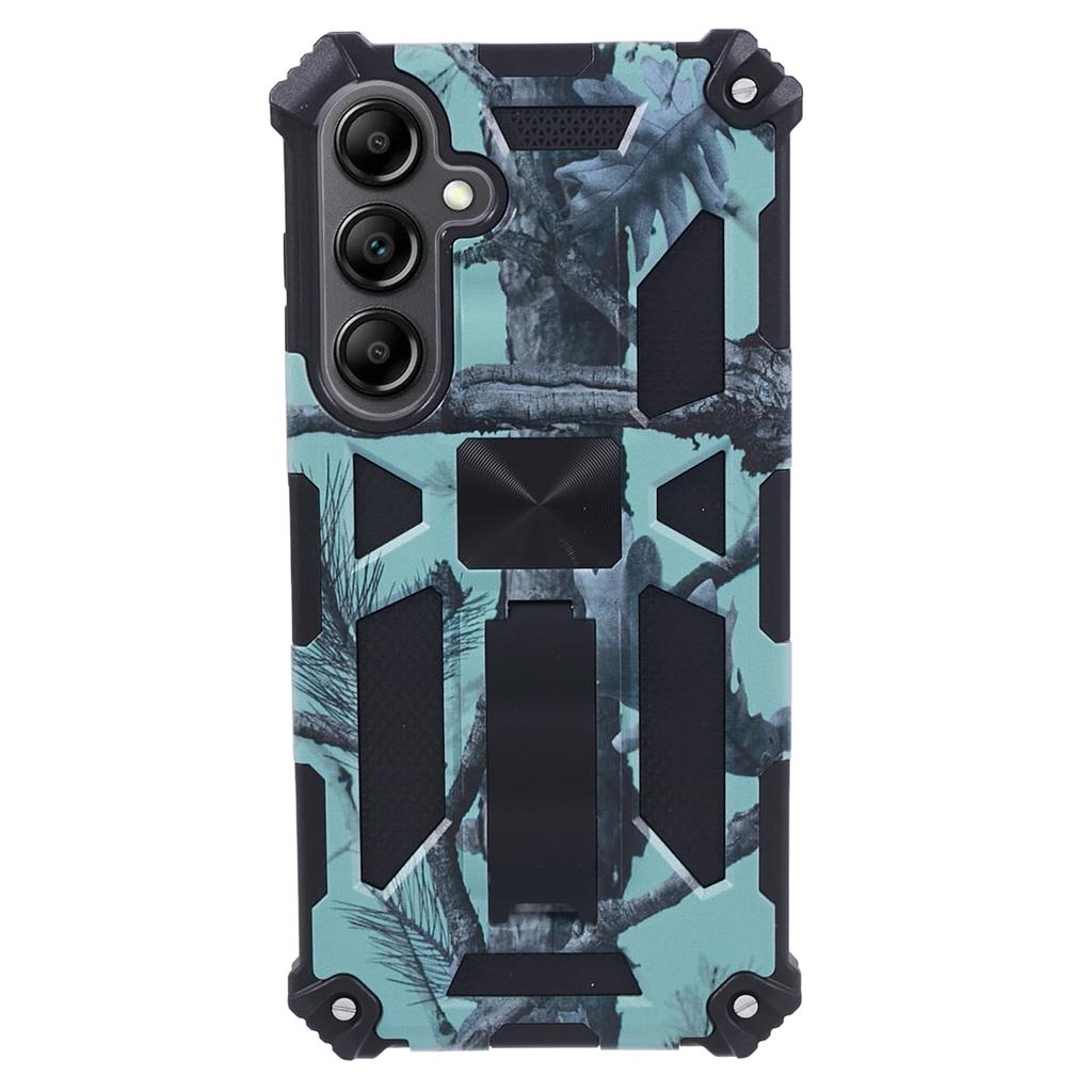 For Samsung Galaxy S24 Camouflage Pattern Case Kickstand TPU+PC Phone Cover