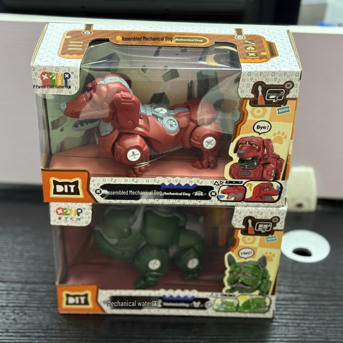 Parent-Child DIY Cute Bulldog Car Assembly Toy