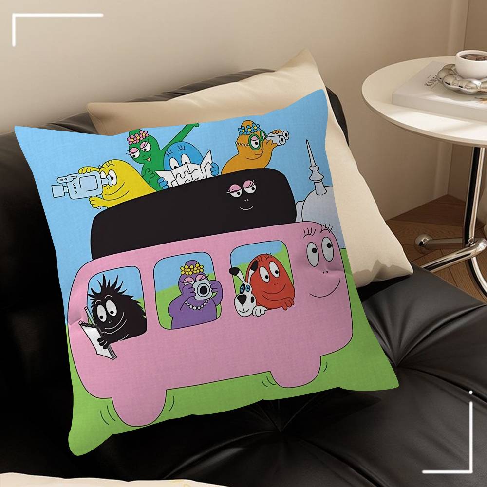 Cartoon Barbapapa CUTE   Pillowcase Toon Gift Cushion Cover Bedroom Home Sofa Chair Seat Decor Pillow Case