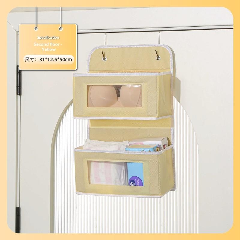Over The Door Hanging Organizer with Clear Windows Multi Large Capacity Pockets Durable for Bedroom Bathroom Closet Use