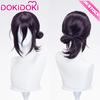 Rezee Wig Anime Cosplay DokiDoki Women 35cm Purple Hair Rezee Cosplay Halloween Demon Free Wig Cap