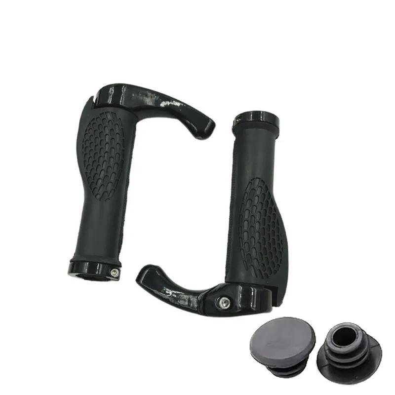 1 Pair Ergonomic Anti-Slip Lock-On Bike Handlebar Grips Aluminum Alloy Rubber Bicycle Grips MTB Bike Accessories