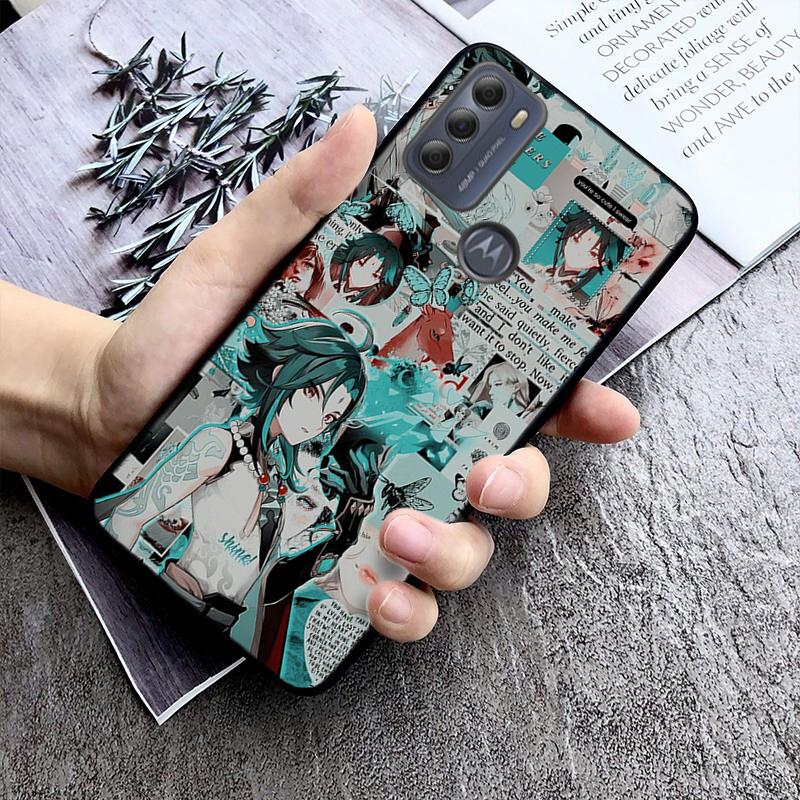 Xiao Genshin Impact Handyhülle für Motorola E7 Plus E32 E20 E40 Edge 20 Lite G22 G52 G20 G30 G100 G60 G50 G10 G Pure G Stylus