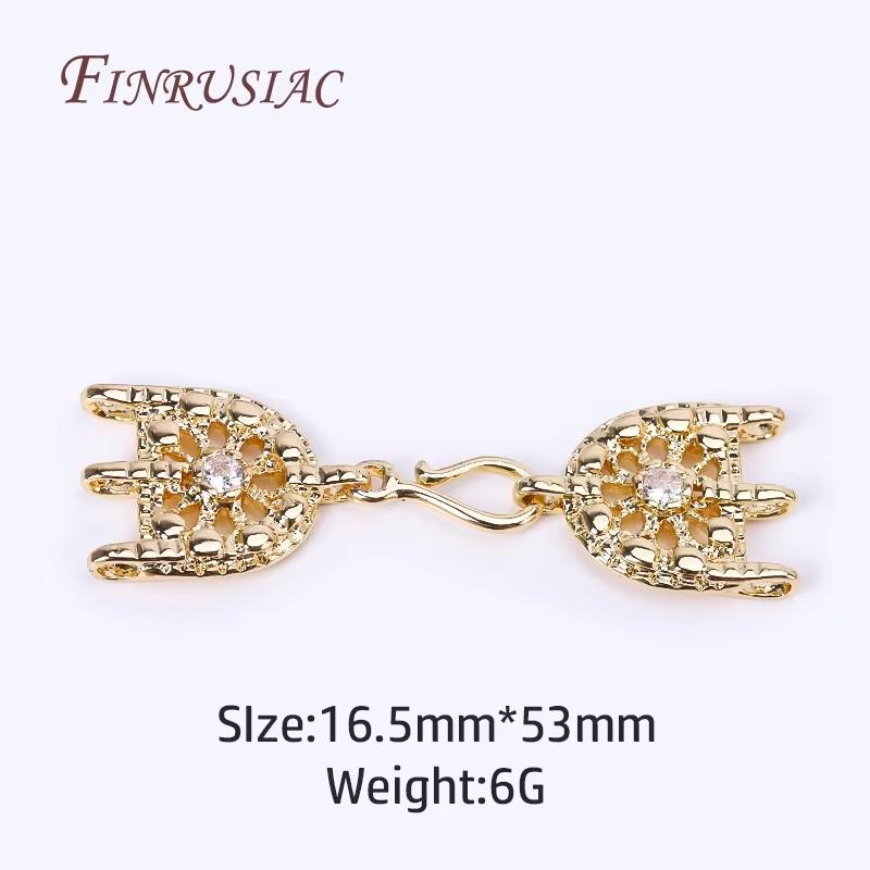 3 Styles 18K Gold Plated Multi-row Pearl Clasps For Necklaces Making,Bracelets Clasp Connectors For Jewelry DIY Accessories