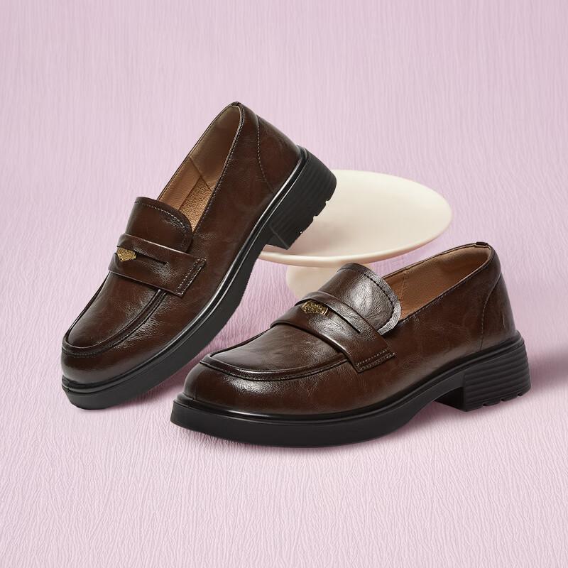 BASTO Leder Damen Plateau-Single-Schuhe