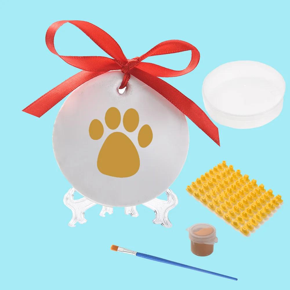 Creative Pet Footprints Impression Clay Kit Diy Paw Prints Tool For Cats And Dogs,pet Footprint Inkpad Pet Memorial Supplies