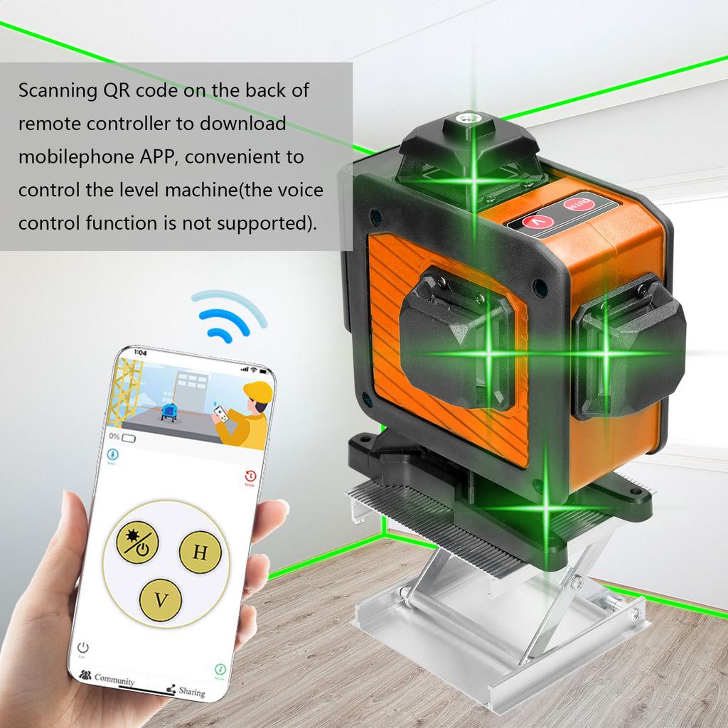 Multifunctional 16 Lines Laser Level 3 Degrees  Self Leveling Function Leveling Tool Omnidirectional Ground Wall