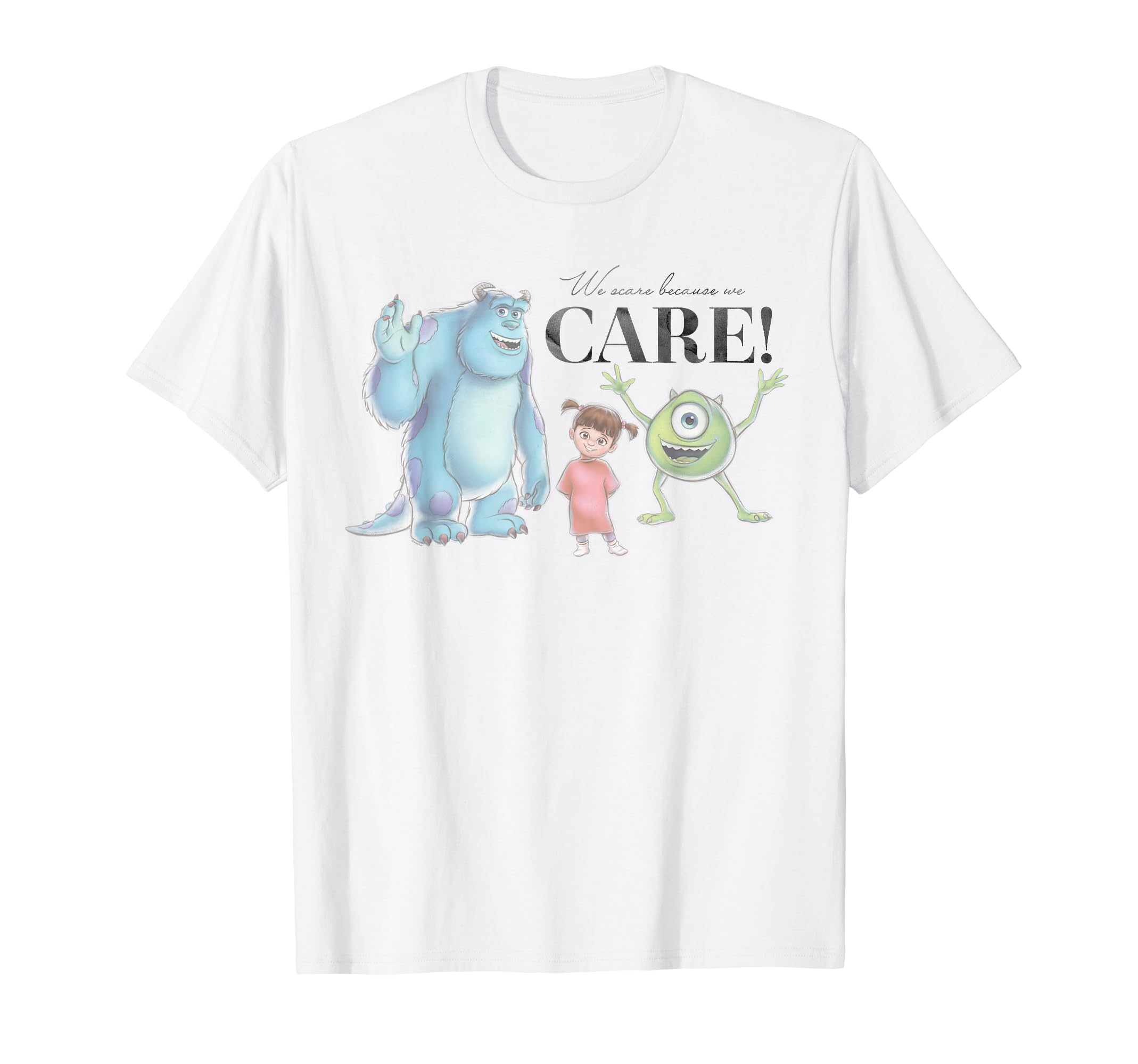 Disney 100 and Pixar s Monsters, Inc.: Scary Because They Care T-Shirt