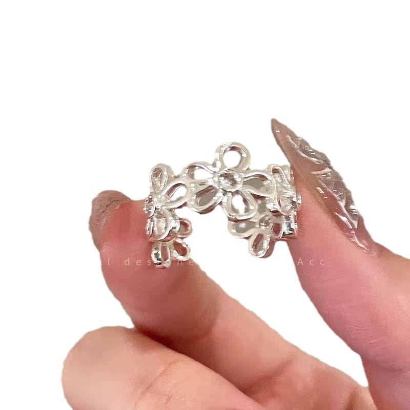 Niche High-End Literary And Artistic Style Ring Trendy Beaded Ring Ring Ring
