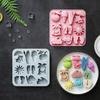 Summer Beach Theme Silicone Mold For Chocolate, Candy Chocolate Mold For Tropical Summer Party Marine Jello Cookie Ice Cube Mold