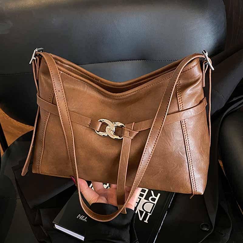 Premium Retro Large-capacity Tote Bag Women's 2025 Winter New Fashion Versatile Popular Shoulder Messenger Bag