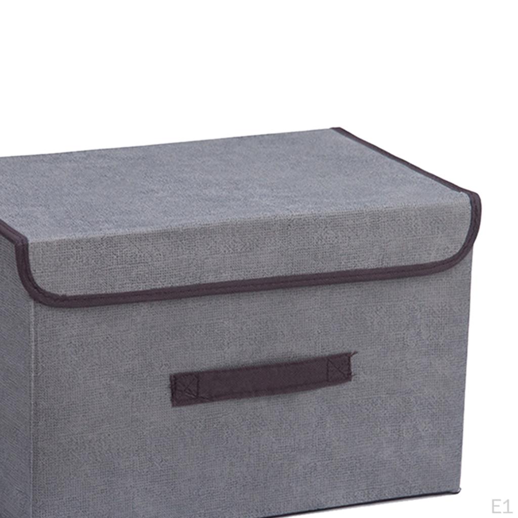 Faltbarer Aufbewahrungsbehälter mit Deckel, Stoff Dekorative Box Organizer Behälter Korb Würfel für