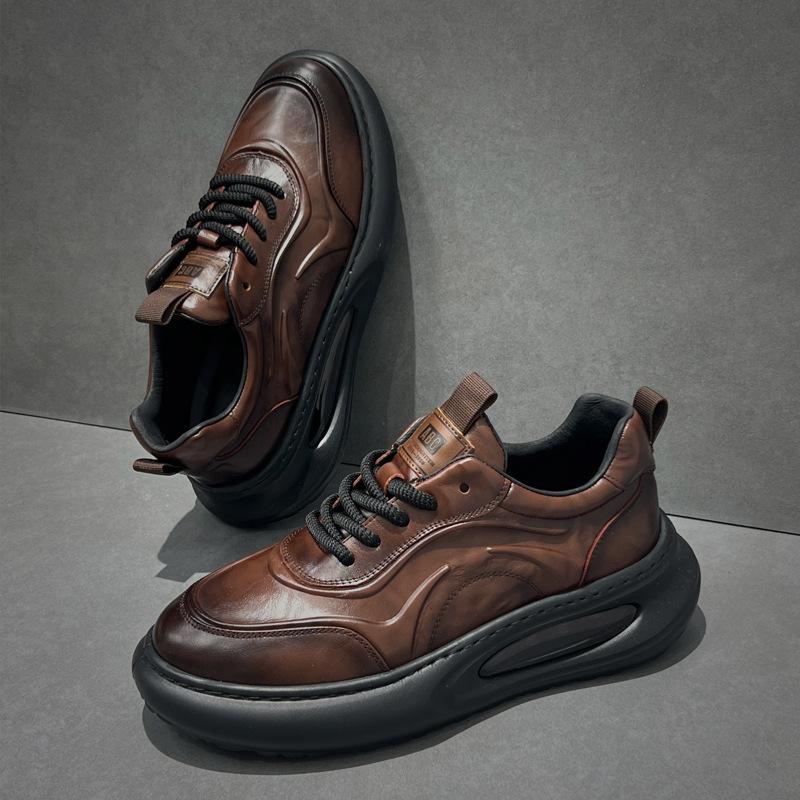 New ModelDaddy Shoes Men'S Trendy Shoes Autumn And Winter Thick-Soled Heightening Air Cushion Shoes Men'S Foam Soft-Soled Sports And Leisure