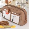 Multifunction  Large Capacity Flip Top Pen Pouch Pencil Stationery Box Bag