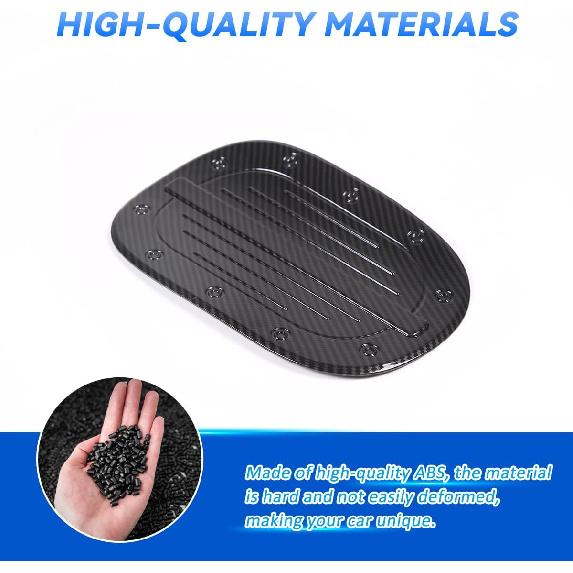 Car Filler Fuel Door Tank Gas Cap Cover Trim for Land Rover Defender 2020-2024 Exterior Fuel Tank Door Panel Cover Sticker Decal (Carbon Fiber)