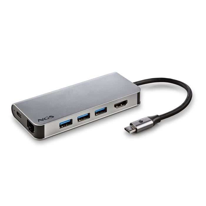 Dock station 8 en 1 - NGS - WONDER DOCK 8 - USB-C - Charge PD 60W - 4K 30Hz