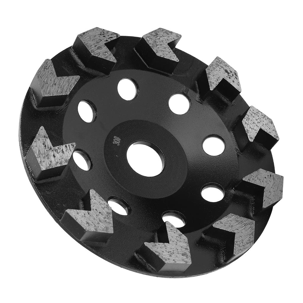 Diamant Schleiftopf 10 Zähne Schwarz 150mm 30# Mesh zum Schleifen von Beton Stein Zement