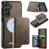CaseMe Me80 Magnetic RFID Wallet Phone Case For Samsung Galaxy S24 FE 5G, Detachable Multi Card Slot Kickstand Anti-Theft Cover