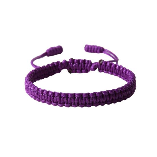 Unisex Håndtau Justerbart Håndlaget Flettet Ensfarget Tykt Bruddsikkert Lett Stablebart Armbånd Symbolske Farger