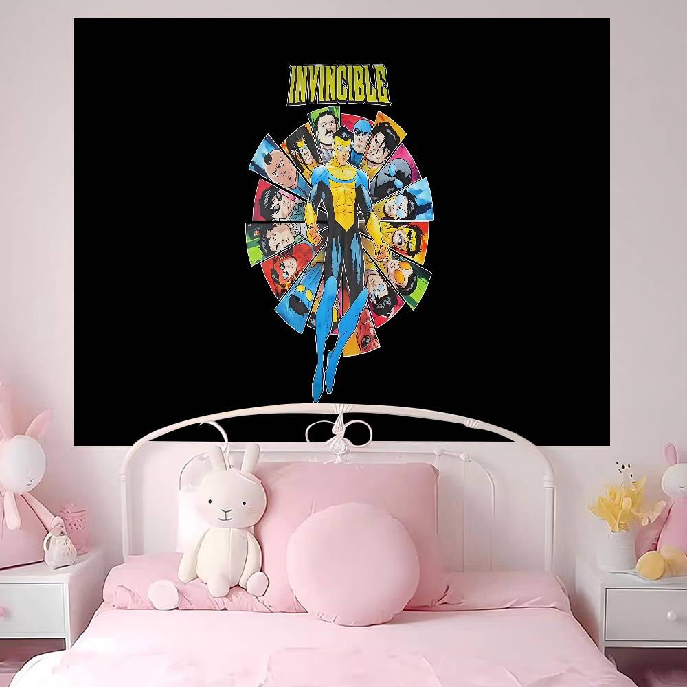 Animation IInvincibles Tapestry Art Printing Japanese Wall Tapestry Anime Wall Hanging Home Decor