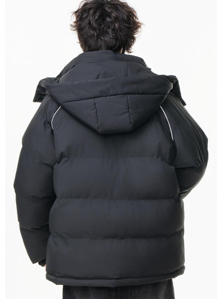 Bavlněné oblečení pro muže a ženy se stejným odstavcem Zimní zateplená teplá bavlněná bunda s kapucí Vodotěsná Volný pár Odstavec Bavlněná bunda Pánská