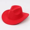 Einfarbiger Filz-Fedora-Hut Britischer Retro-Stil Unisex Flacher Rand Gentleman Flache Krone