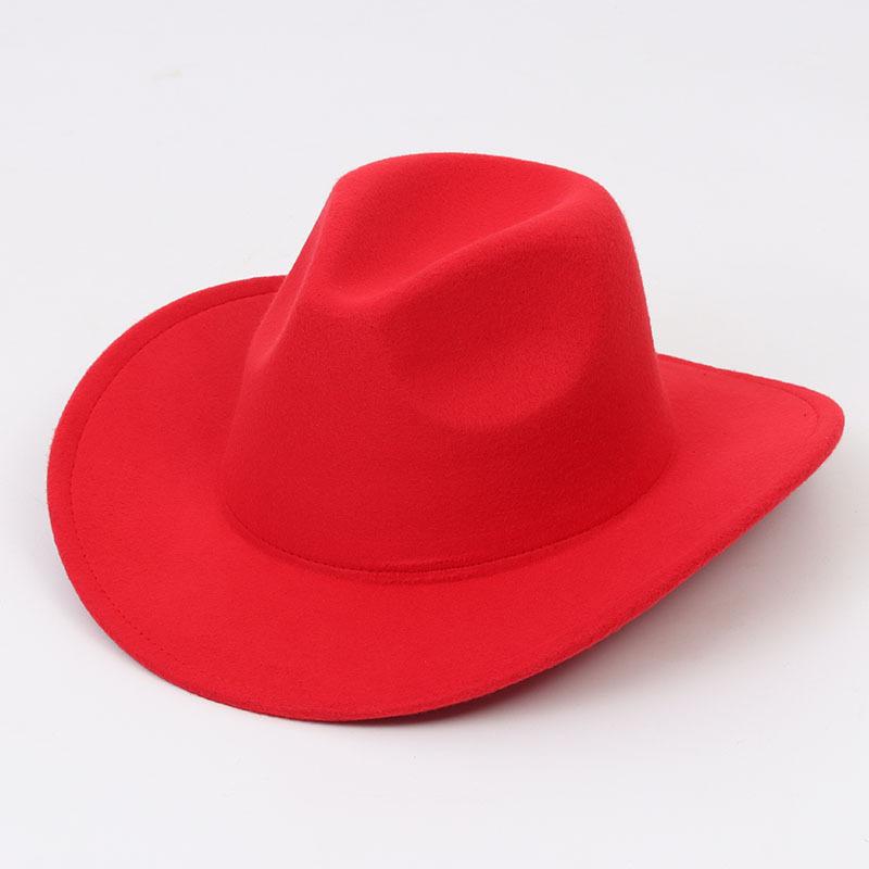 Einfarbiger Filz-Fedora-Hut Britischer Retro-Stil Unisex Flacher Rand Gentleman Flache Krone