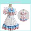 Elegante e Lusinghiero Abito Lolita Uniforme da Cameriera con Choker e Calze