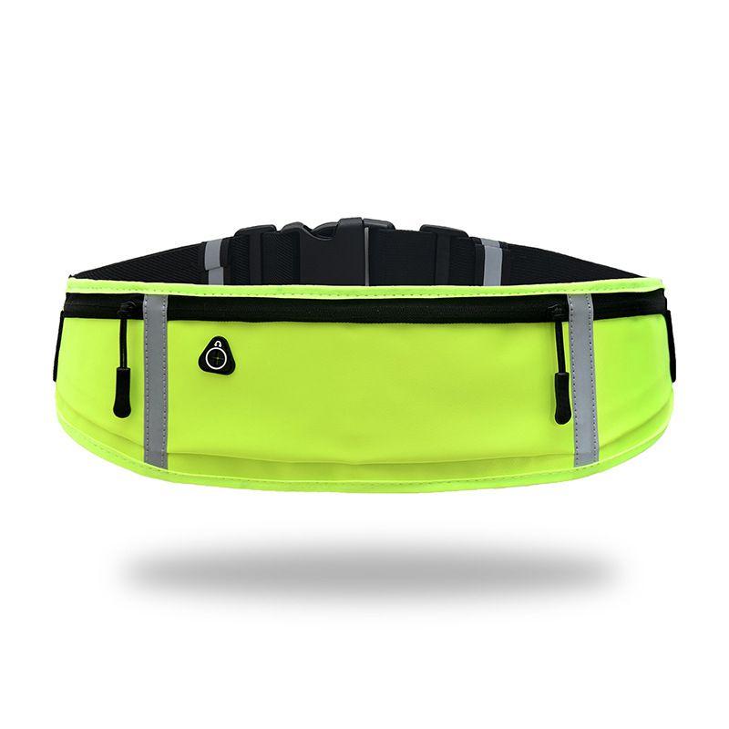 Waterproof Reflective Running Belt With Multi-pockets And Sealed Zipper For Sports