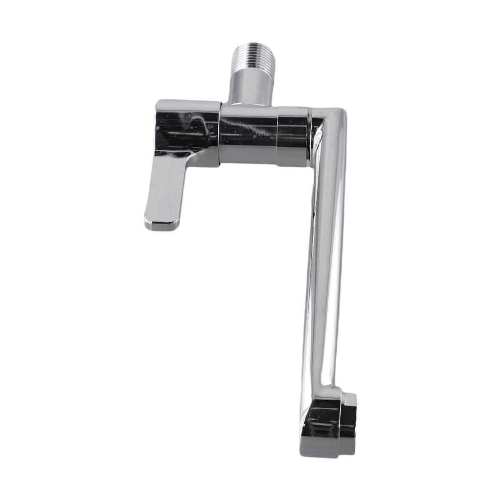 Wall Mounted Rotatable Single Cold Kitchen Sink Faucet 304 Stainless Steel