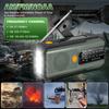 Solar Hand Crank Emergency Radio 2000/5000mAh, LED Lamp, SOS Alarm, Waterproof Power Bank for Outdoor Use