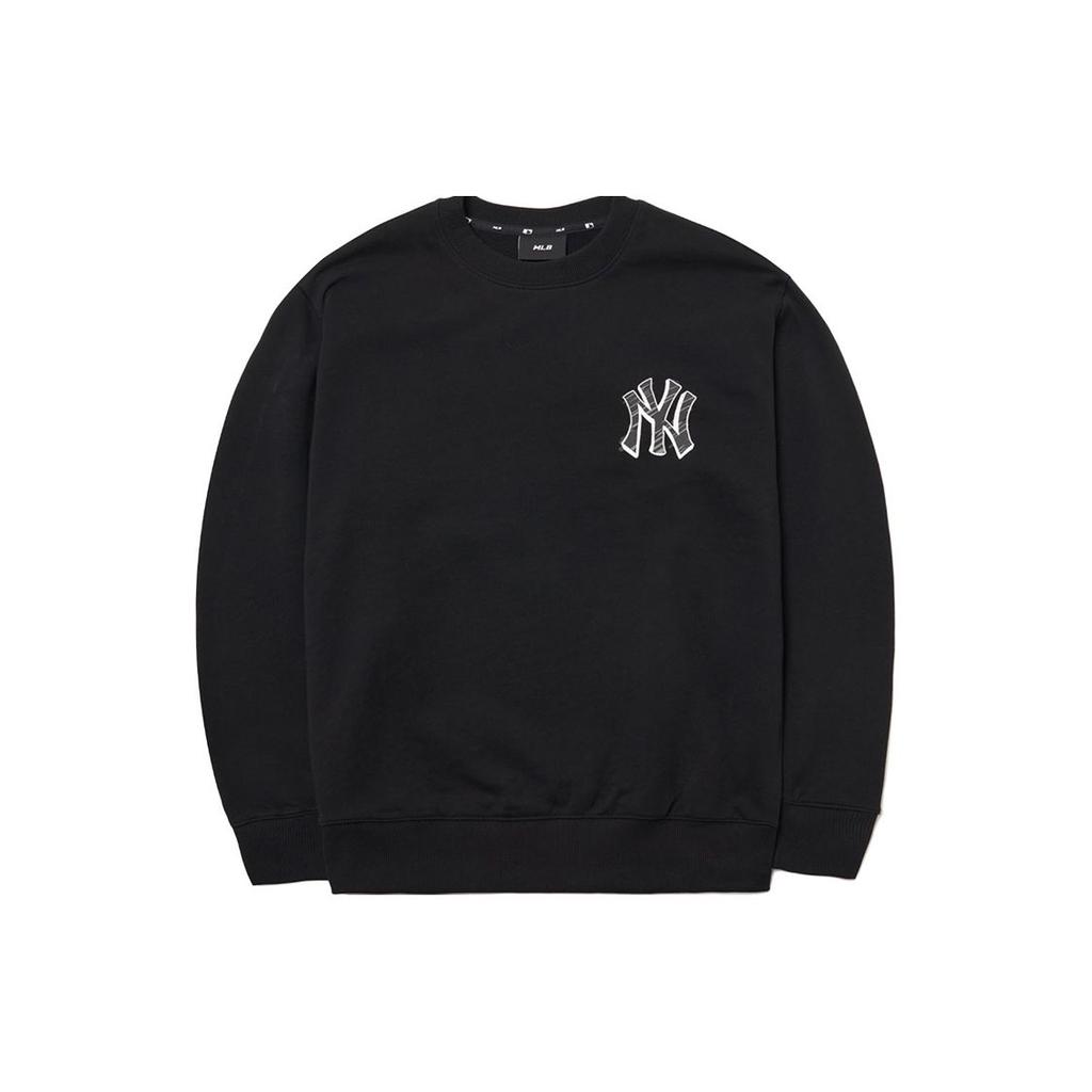 MLB New York Yankees Large Logo Long Sleeve Hoodie Unisex hoodies Black 3AMTB0121-50BKS
