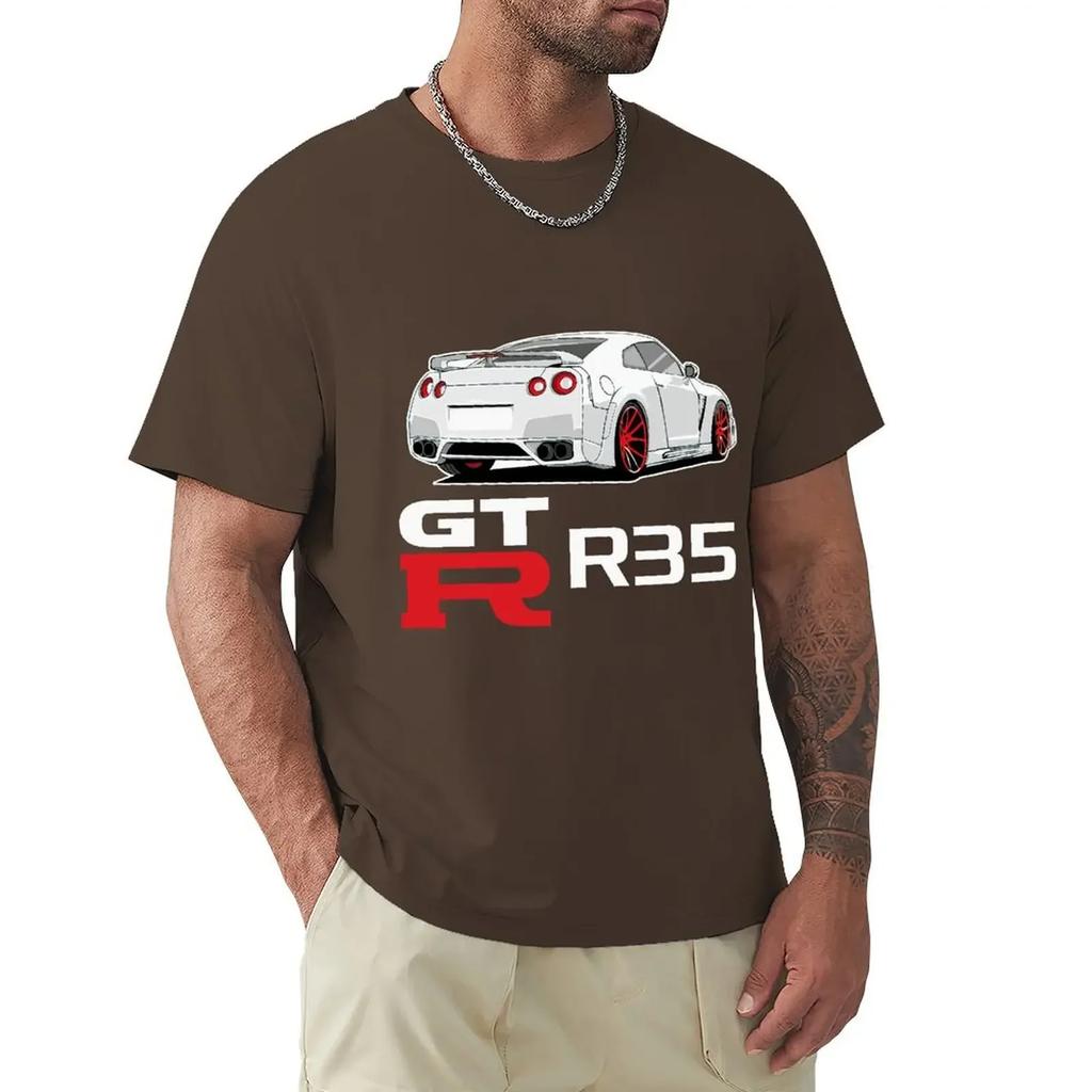 Monster Skyline R35 GTR Jdm Japanese Car Drift T Shirt Harajuku Short Sleeve T-shirt Cotton Graphics Tshirt Tops