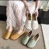 2025 summer new hollow beef tendon non-slip soft sole one pedal casual breathable mother shoes flat hole shoes women