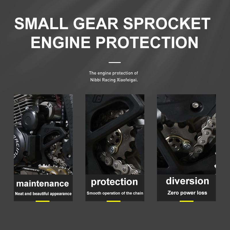 NIBBI Motorcycle ZONGSHEN CB300 NB300 Engine Small Gear Sprocke Protection Cover Motocross Racing ABS Plastic Impact Resistance