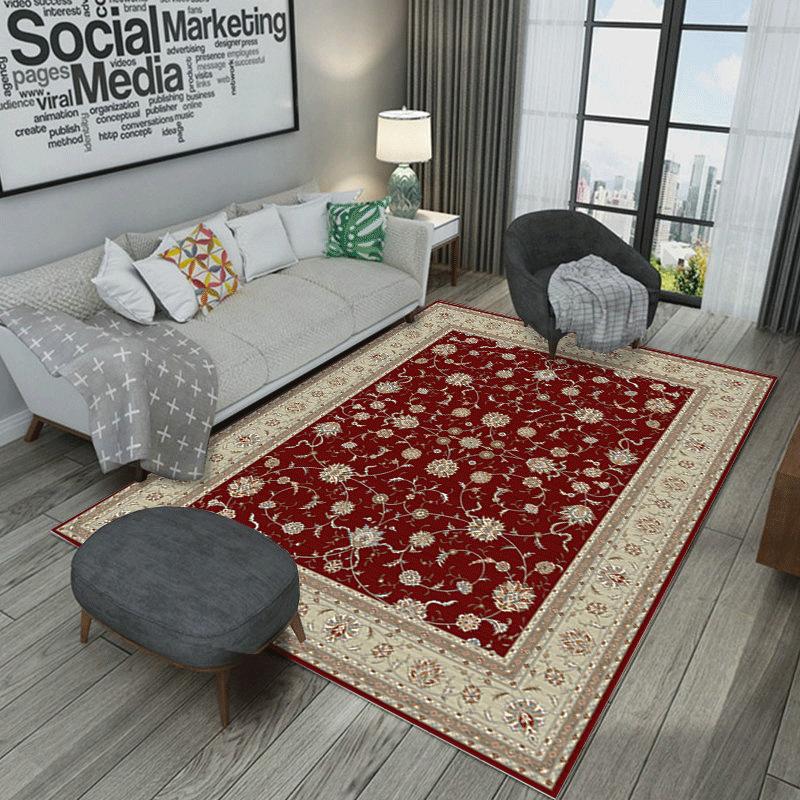 Ethnic Style Bedroom Carpet European Bohemian Living Room Sofa Carpet Large Area Washable