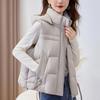 Fashion Winter Women's Vest Hooded Thick Warm Casual Sleeveless Jackets Woman Short Coat