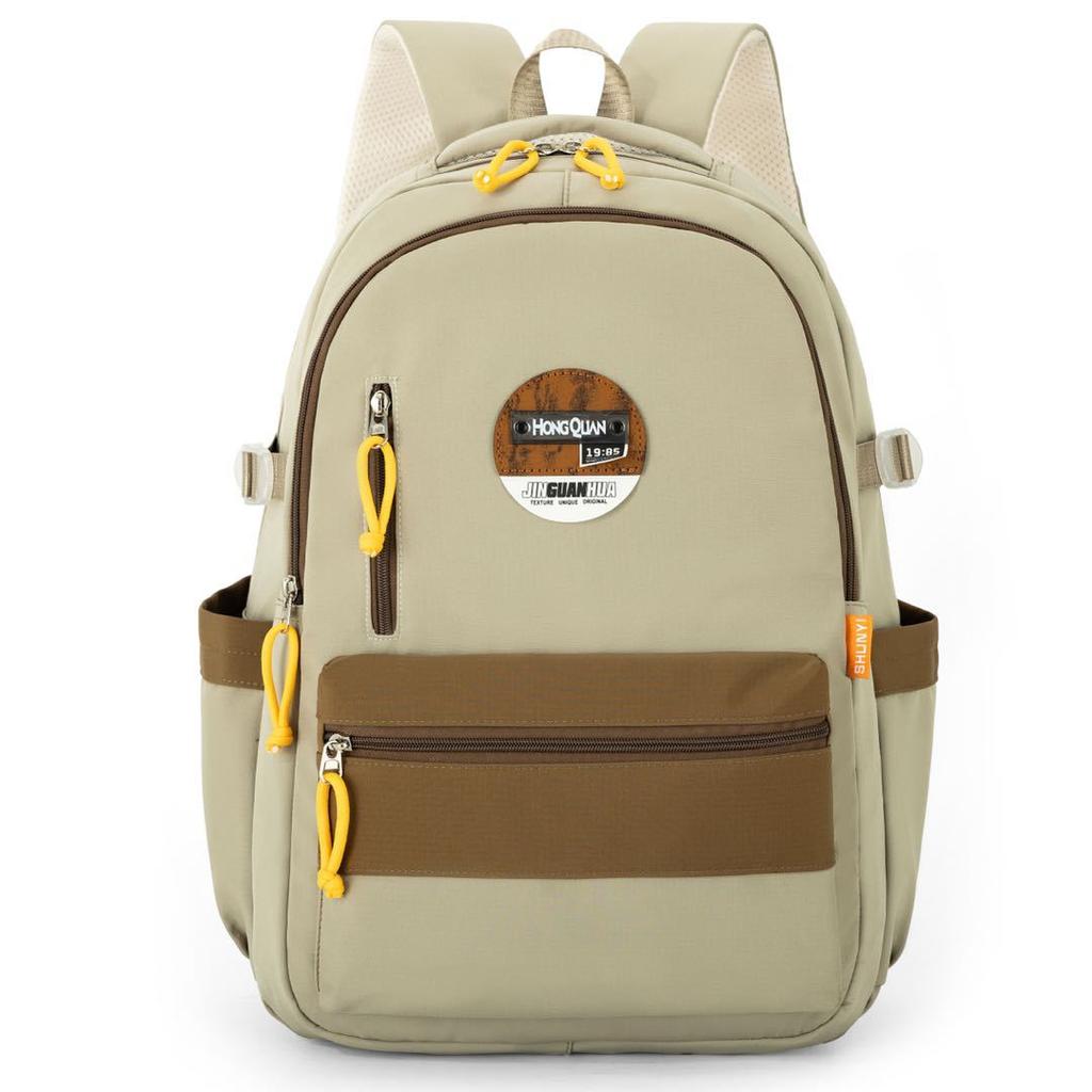 Schoolbag schoolbag girls junior high school high school students large capacity 1011 new backpack Japanese solid color soft girl backpack