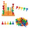 Kid Balance Stacking Nails Blocks Building Blocks Color Cognition Set Family Board Game Fine Motor Training Educational Toy Gift