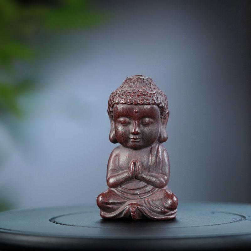 

Purple Clay Antique Buddha Tea Pet Ancient Tea Spirit Tea Figurine Play Toys Tea Statue Ornaments Accessories Craftsmanship Gift